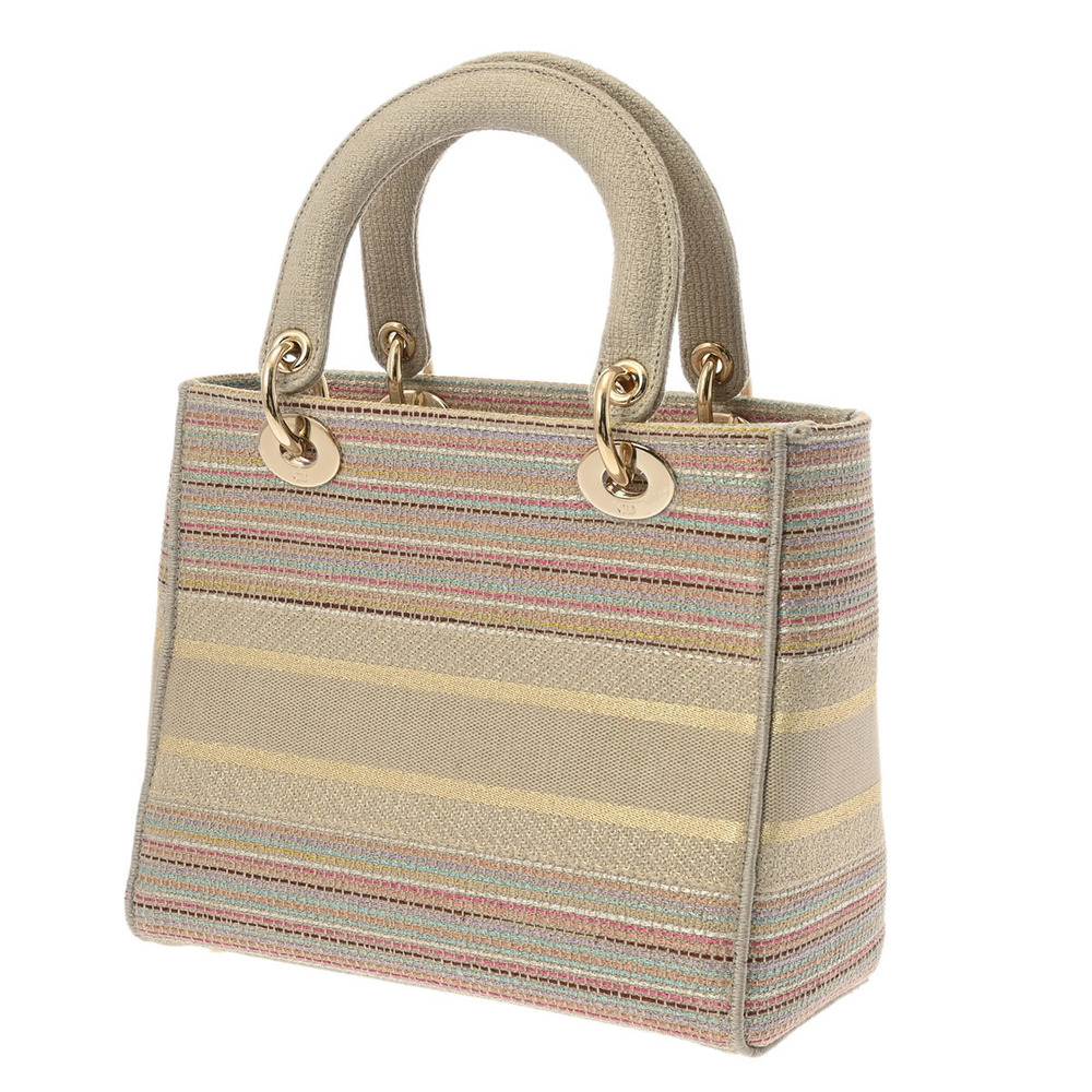 Dior Medium Lady D-Lite Linen 2Way Multicolor